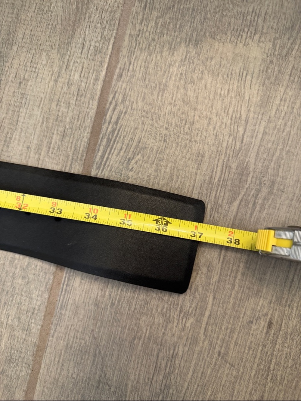 Thick wide Black Belt with Gold Buckle. Size small - Picture 9 of 10